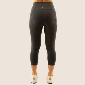 Charcoal Grey Flow 2 Freedom Exhale Cropped Period Proof Legging back view
