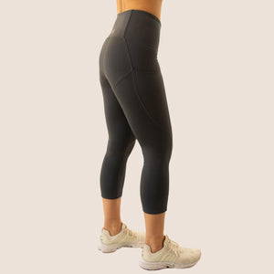 Charcoal Grey Flow 2 Freedom Exhale Cropped Period Proof Legging side view